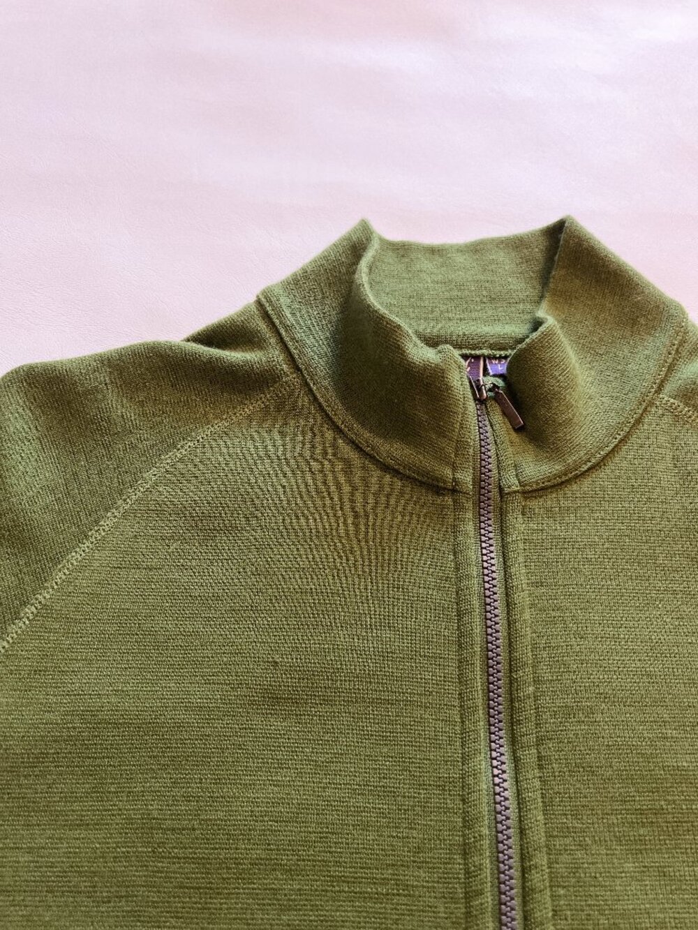 Ibex Women’s Large Green 100% Merino Wool Full Zip Jacket Made USA - Picture 7 of 14